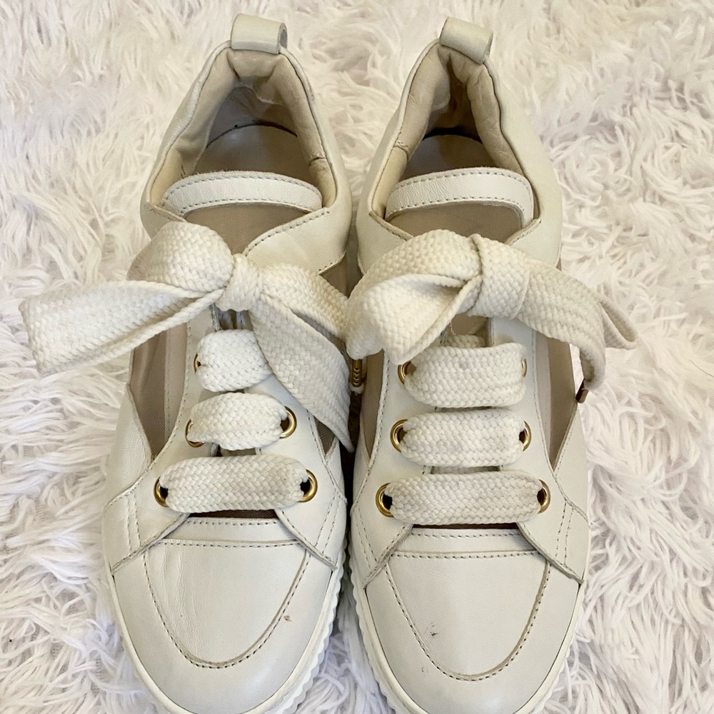 AGL white lace up sneakers size 37